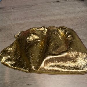 Gold Metallic Clutch large